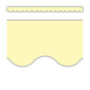 Pastel Yellow Scalloped Border Trim, 35 Feet