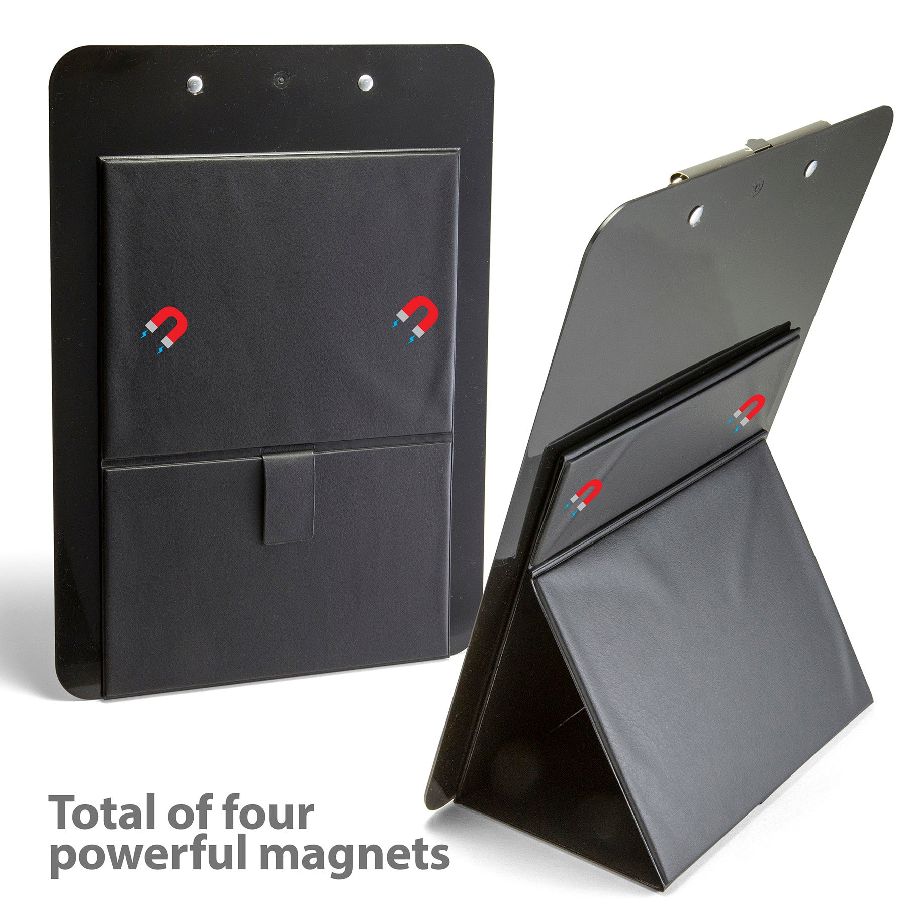 Recycled Plastic Clipboard, Easel Back, Letter Size, Low Profile Clip