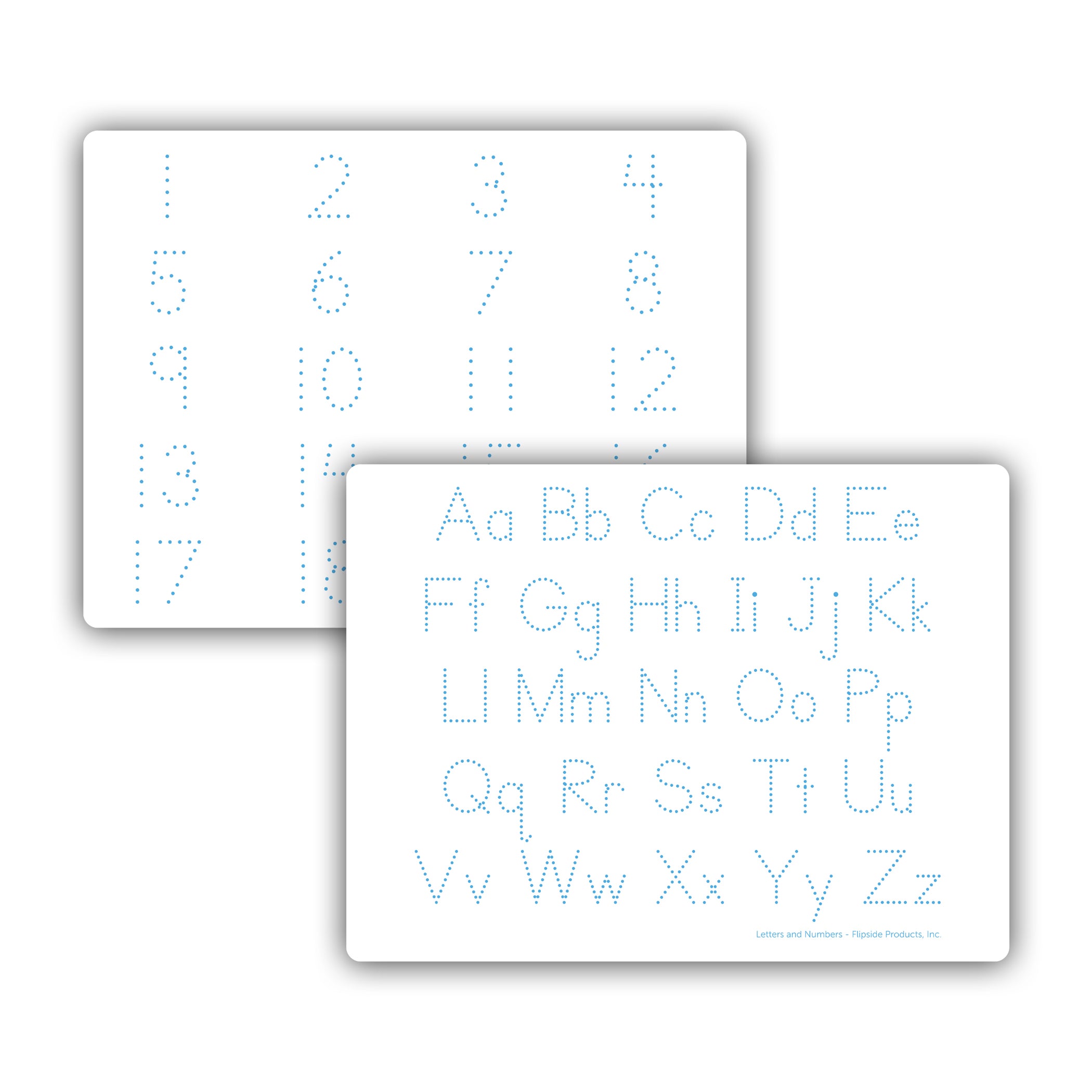 Two-Sided Dry Erase Learning Mat, 9" x 12", Letters & Numbers, Pack of 12