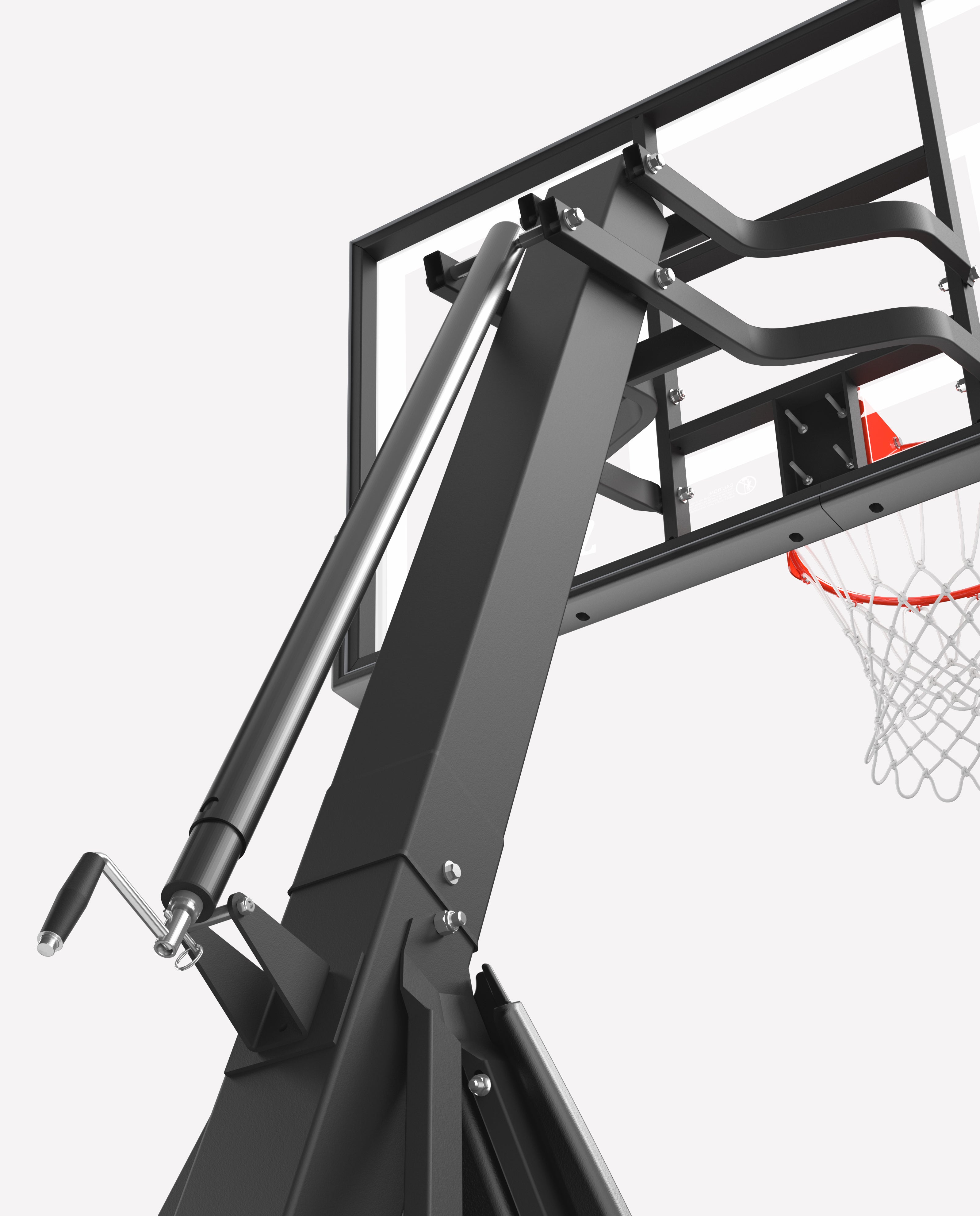 Spalding Basketball Ring, In-Ground Systems, THE BEAST®  72, 72" Acrylic, Alum Trim, 2 piece 5" Pole, Screw Jack