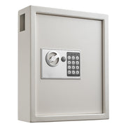 40-Key Steel Digital Lock Key Cabinet, White