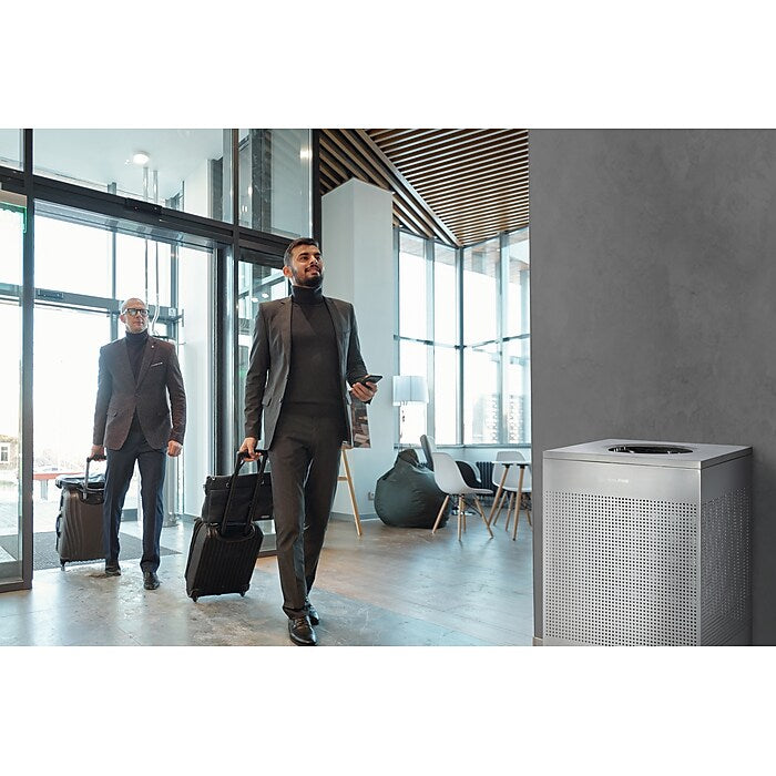 40 Gallon Stainless Steel Square Perforated Decorative Waste Receptacle