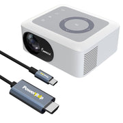 Impecca Impecca Portable Home Theater Projector, 80 ANSI Lumens, 720P, up to 120”with USB-C to HDMI Cable