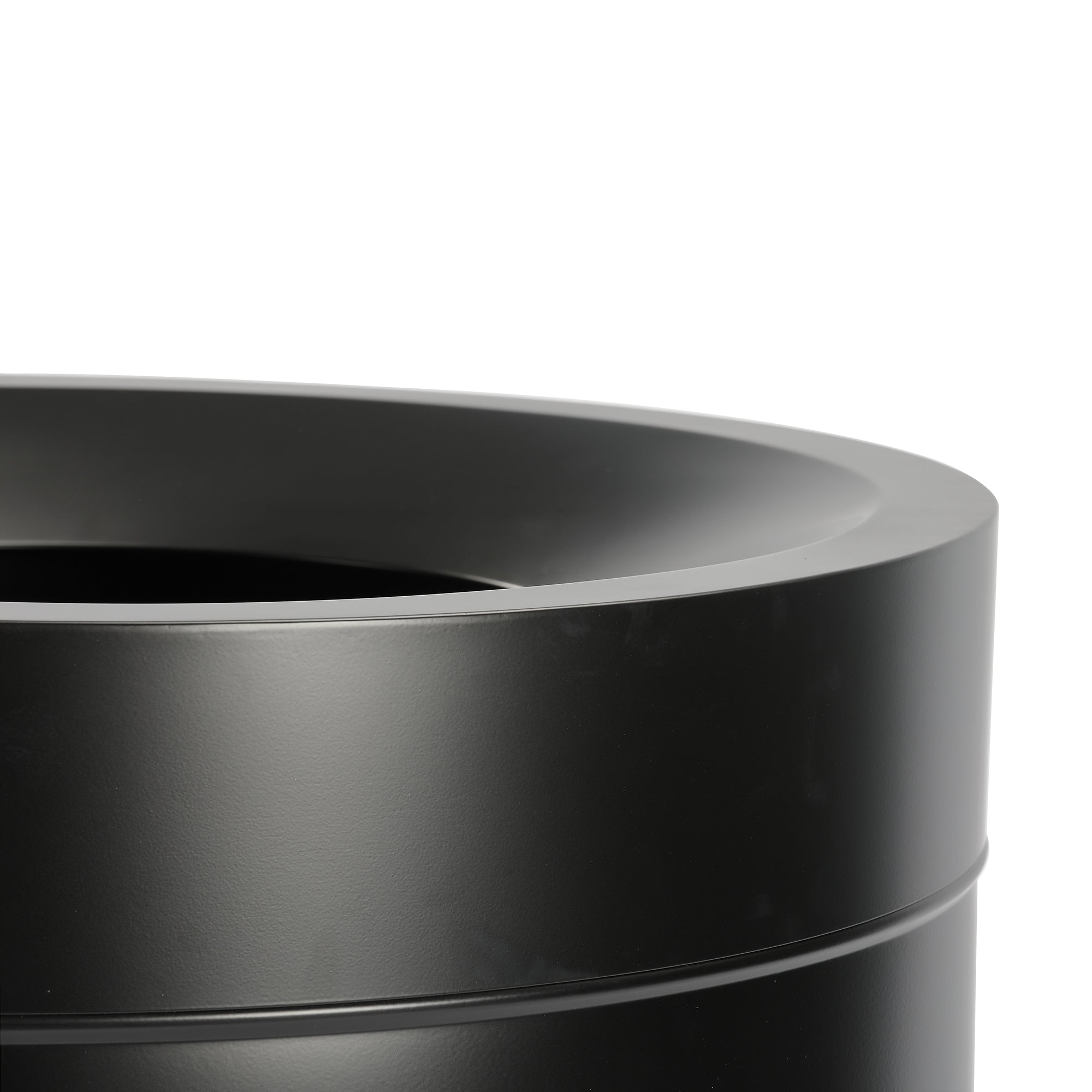 27 Gallon Stainless Steel Trash Can (Black)