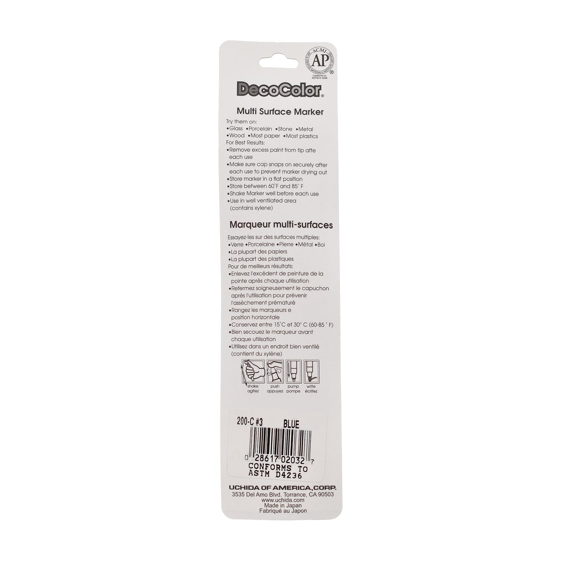 DecoColor® Paint Marker, Fine, 200-S, Blue #3