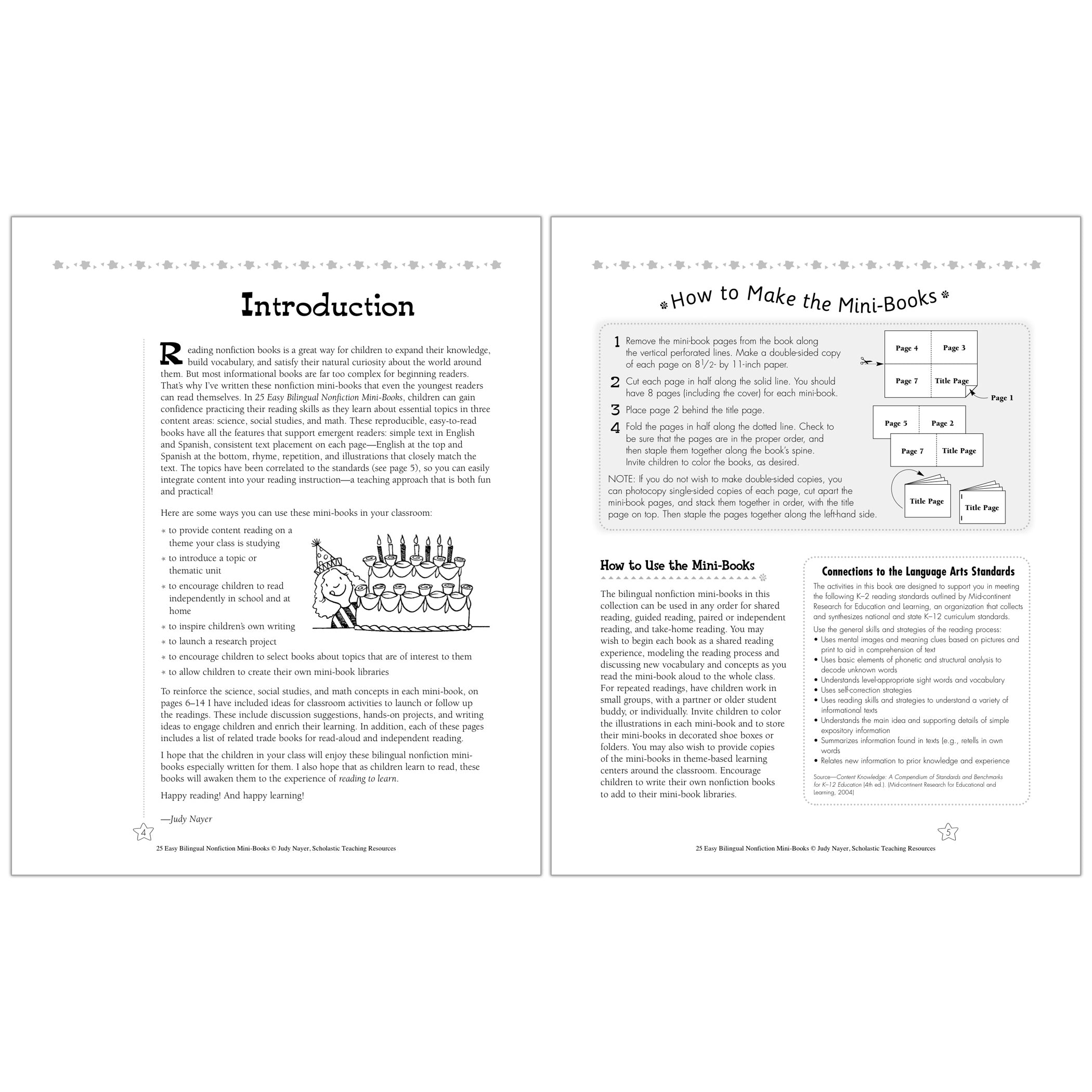 25 Easy Bilingual Nonfiction Mini-Books Activity Book