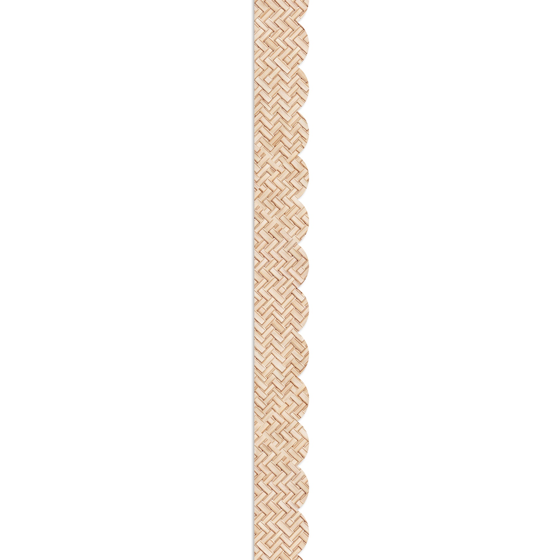 True to You Woven Bamboo Scalloped Bulletin Board Borders, 39 Feet