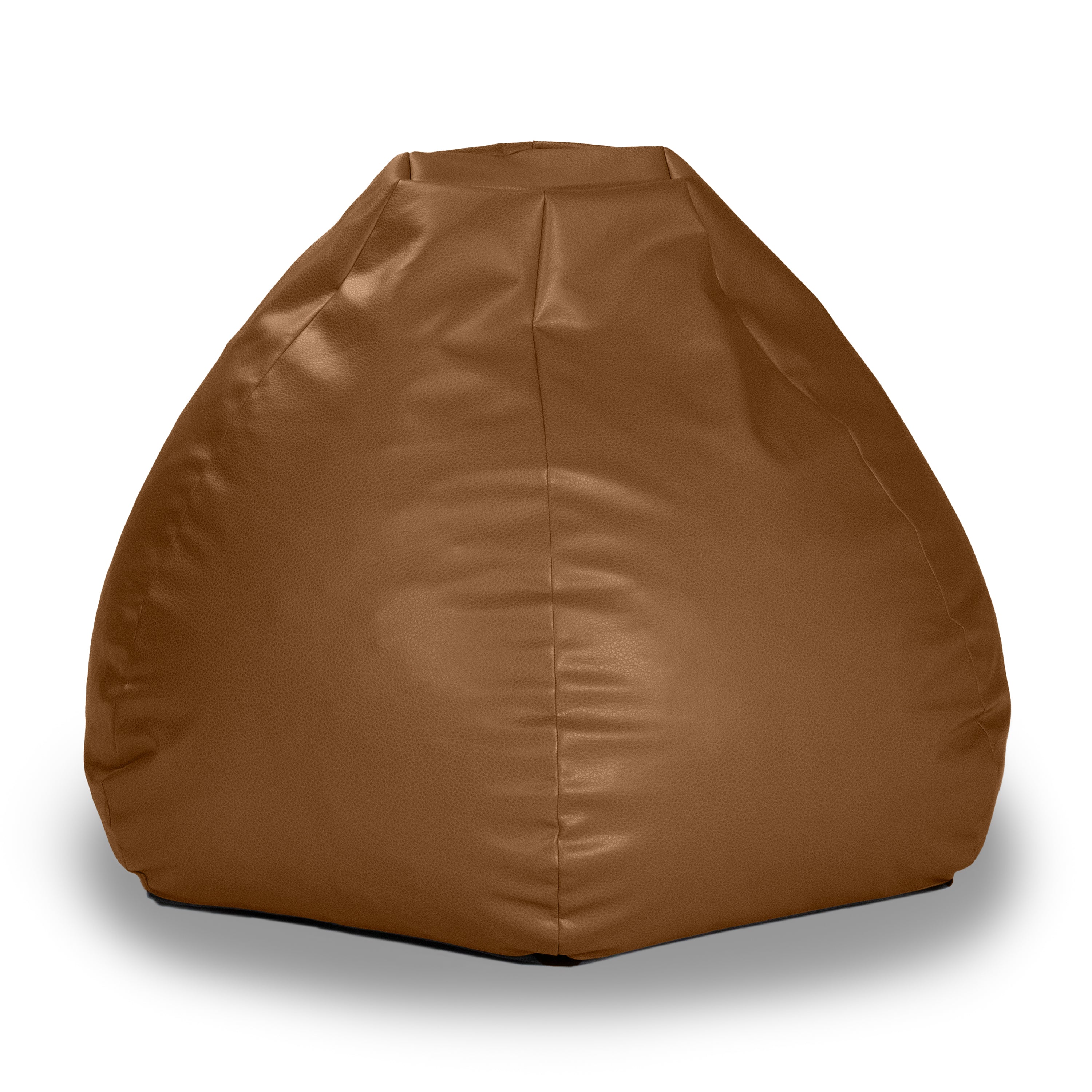 Atrium Collection Pazi Pod - Designer Foam Bean Bag Chair for Home Theaters, Offices, Schools, Reception & Waiting Rooms - Faux Leather - Walnut