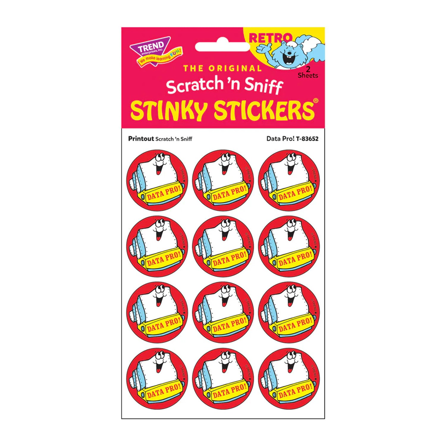 Data Pro!/ Printout Scent Stickers, 24 Per Pack, 6 Packs