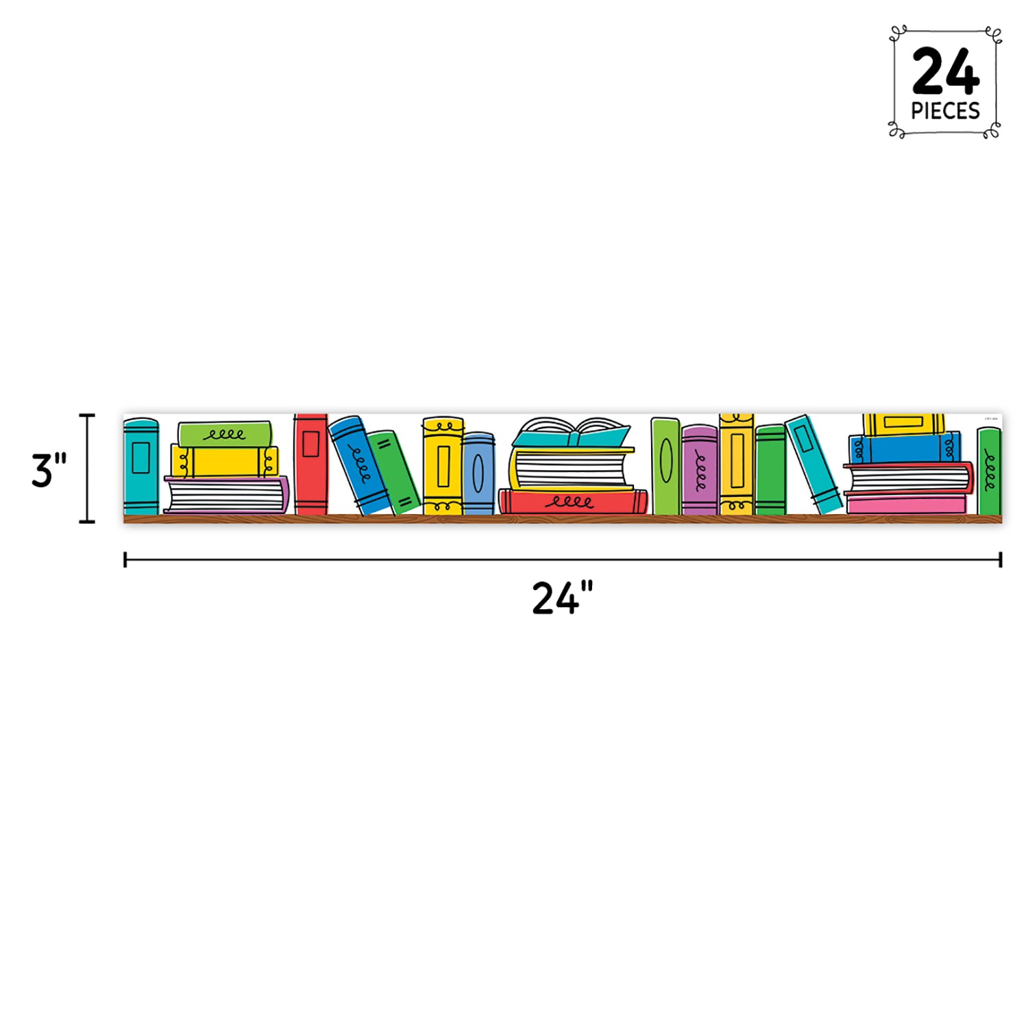 Core Decor Doodle Bookshelf EZ Border, 48 Feet