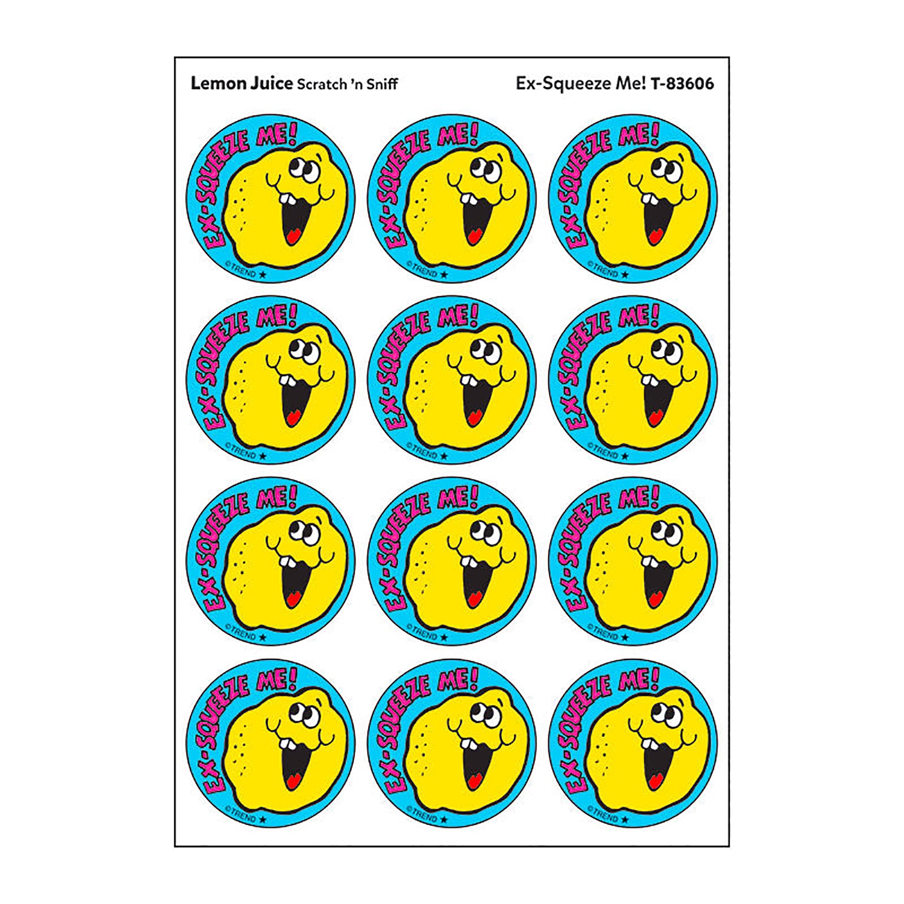 Ex-Squeeze Me!/Lemon Juice Scented Stickers, Pack of 24