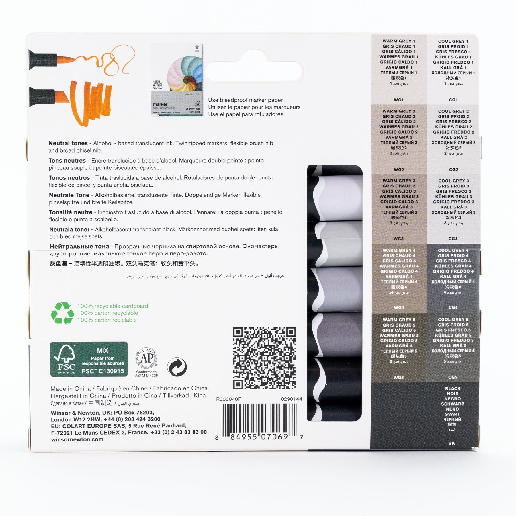WN ProMarker Brush 12+1 Neutral Tones