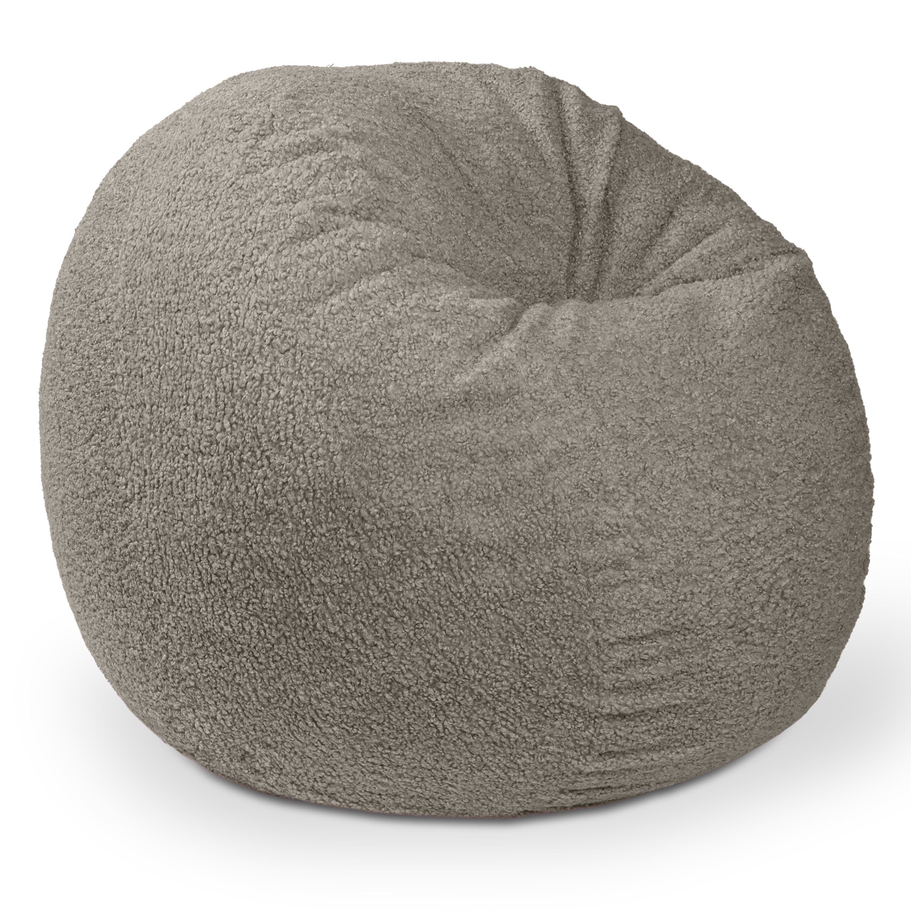 Jaxx Saxx Shearling Faux-Lamb 4 Ft Large Round Bean Bag for Modern Interior Design (Pink)