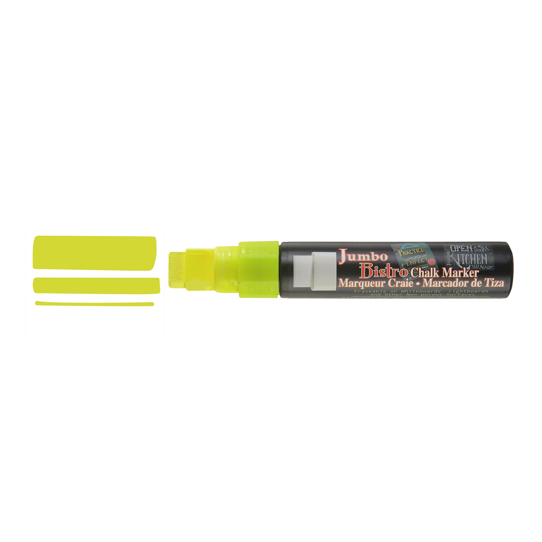 Jumbo Bistro Chalk Marker, 481F-S, Fluorescent Yellow