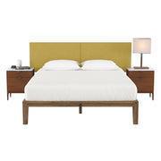 Jaxx Panelist Modern Padded Headboard- Set of 2 Wall Mounted Panels (Each 22.5" x 38")- King Double Tall, Microvelvet Amber Gold