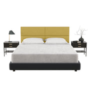 Jaxx Panelist Modern Padded Headboard – Set of 4 Wall Mounted Panels - Queen, Amber Gold Microvelvet