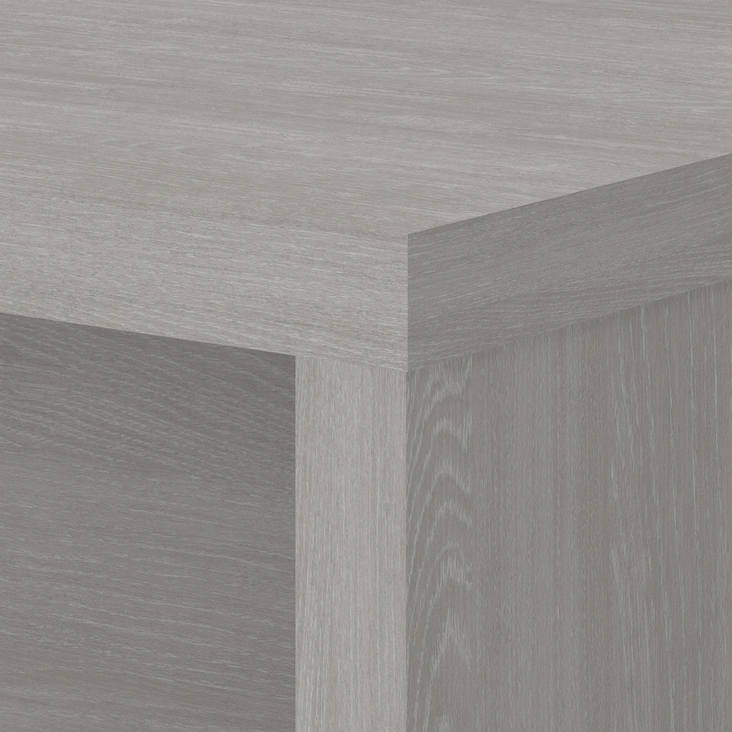 Bush Business Furniture Echo 72W Bow Front L Shaped Desk in Gray Sand - 71.97" Width x 77.32" Depth x 30" Height