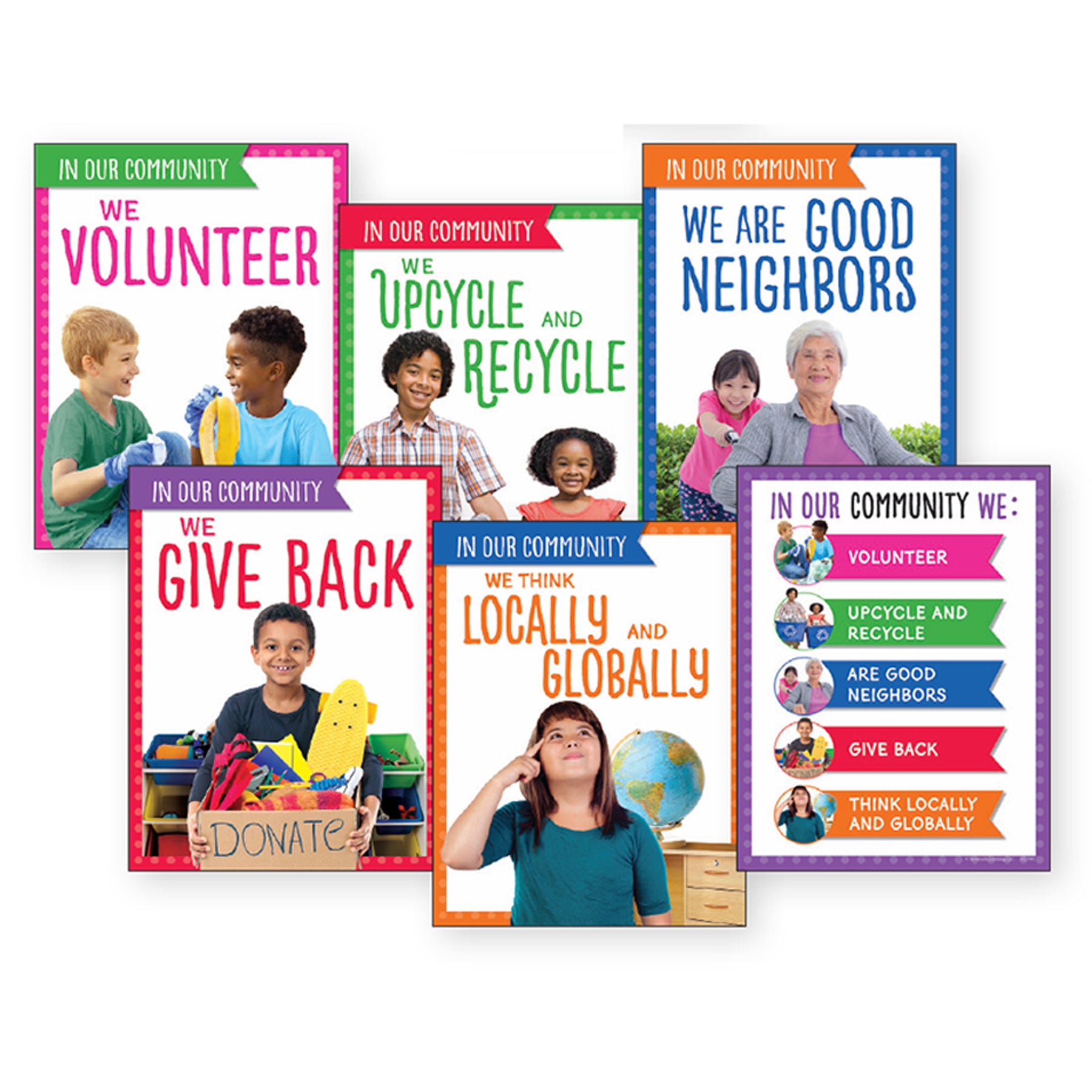 We Are a Community Classroom Poster Sets, Grades 1–2
