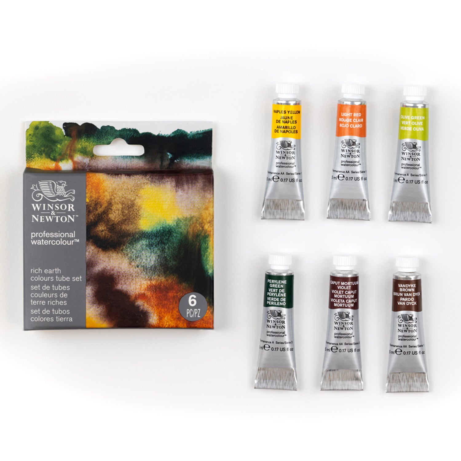 PWC - 6 x 5ml Tube set - Rich Earth Colours