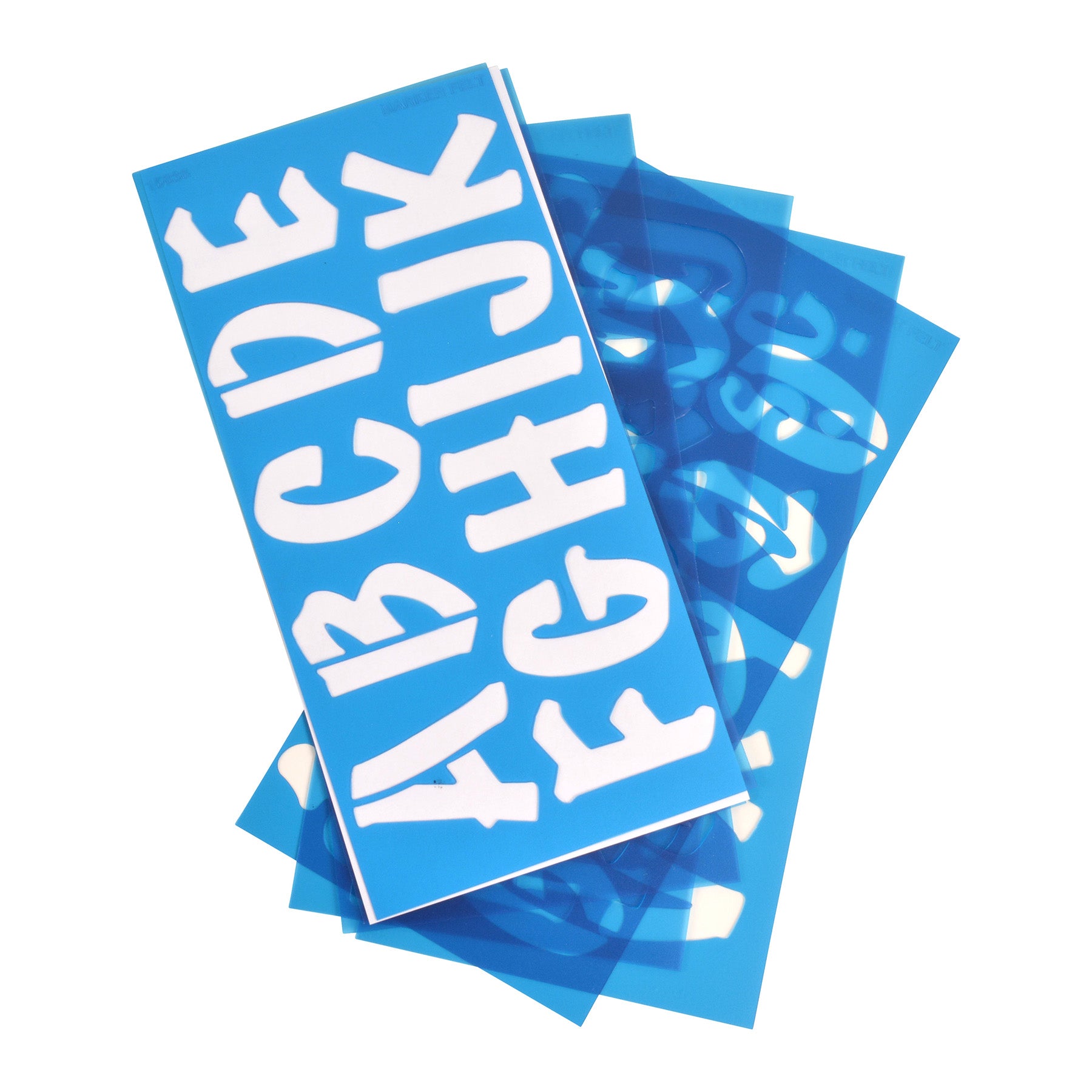 LetterCraft Reusable Plastic Stencils, Full Alphabet & Numbers, Marker Font, 2-Inch