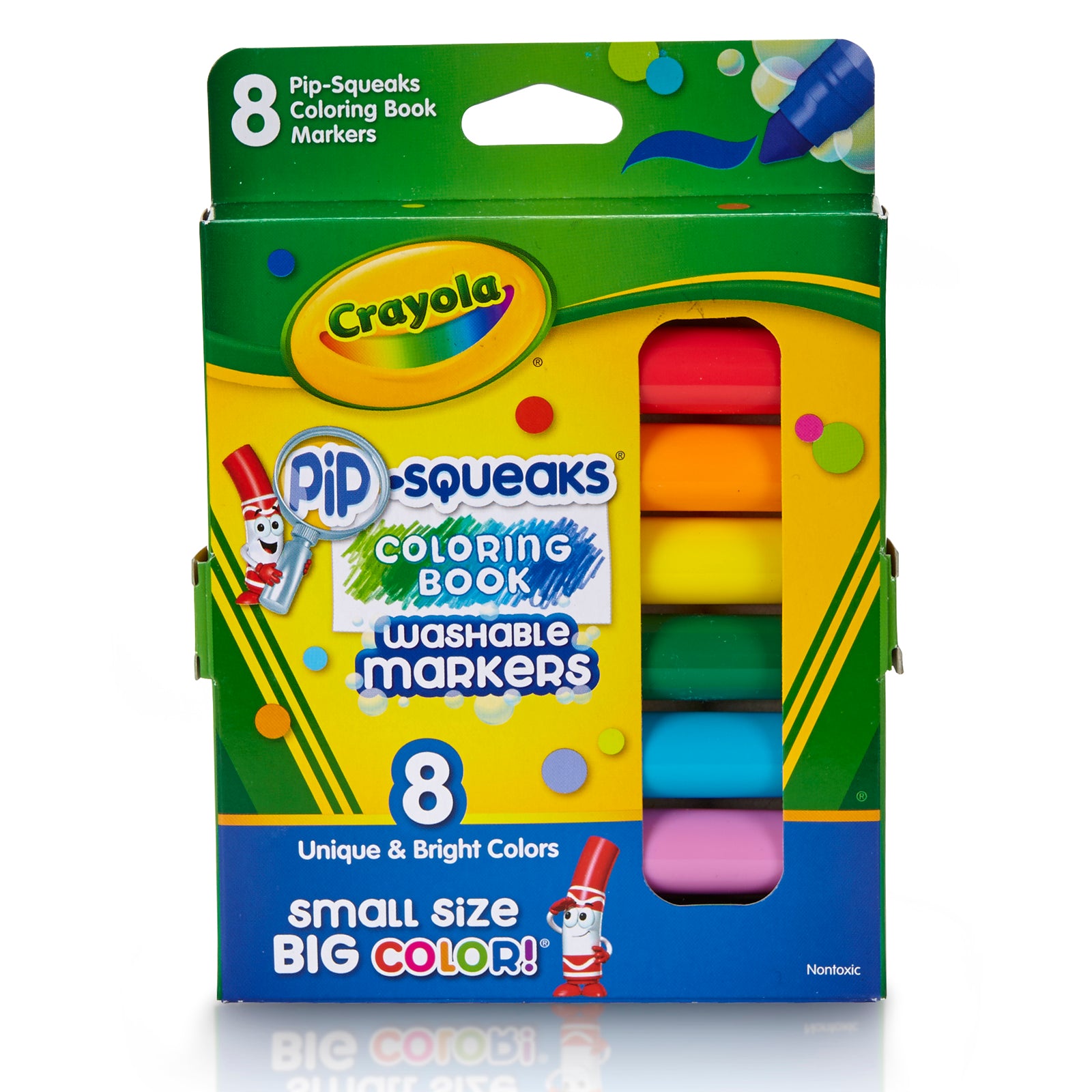 Pip Squeaks Washable Coloring Book Markers, Pack of 8