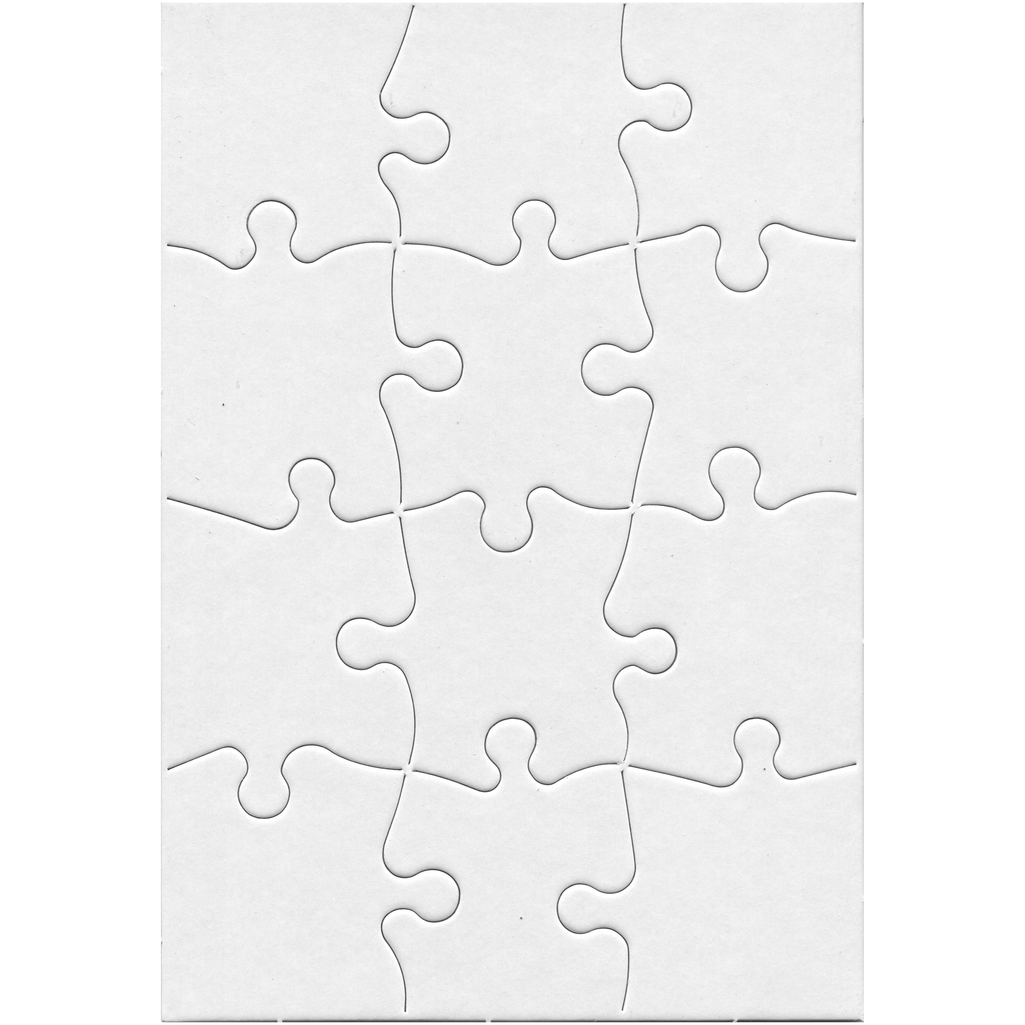 Blank Puzzle - 12pcs, 5.5"x8", 24 puzzles *(12MB24W)