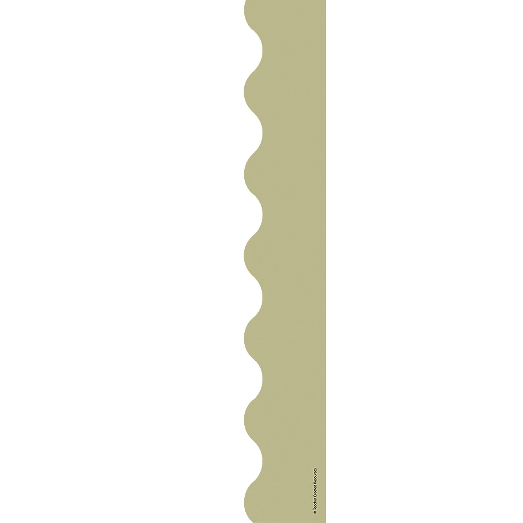 Olive Green Scalloped Border Trim, 35 Feet