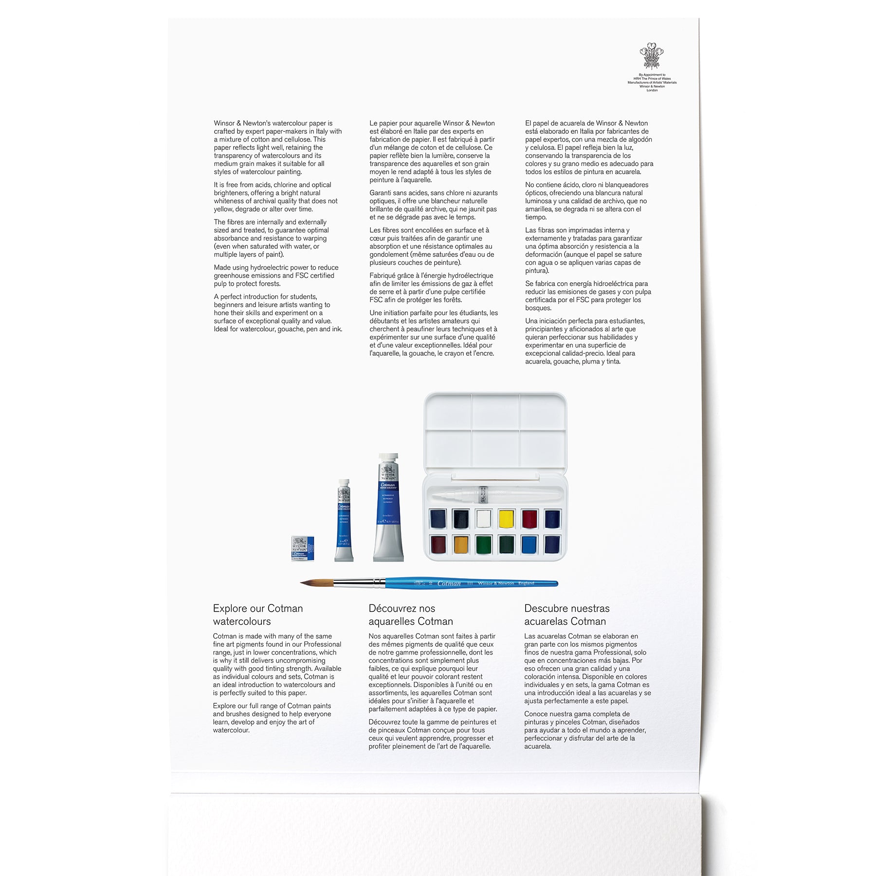 W&N Watercolour Pad 140lb CP - 11x14" (12 sheets)