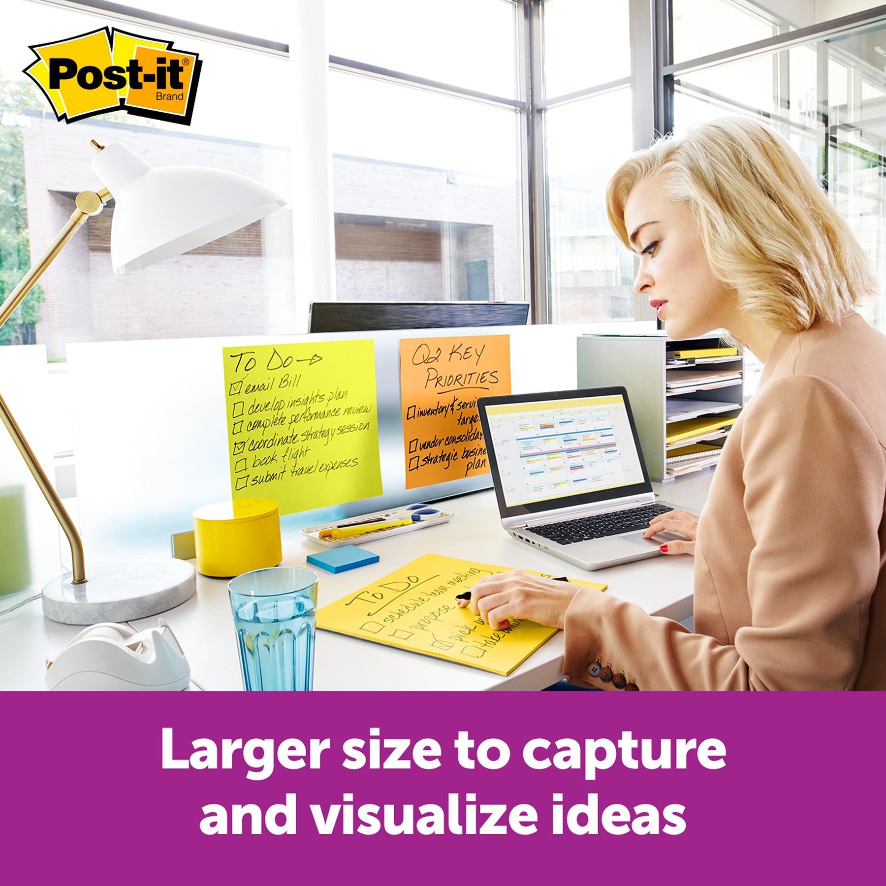 Super Sticky Big Note, 11 in. x 11 in., Yellow