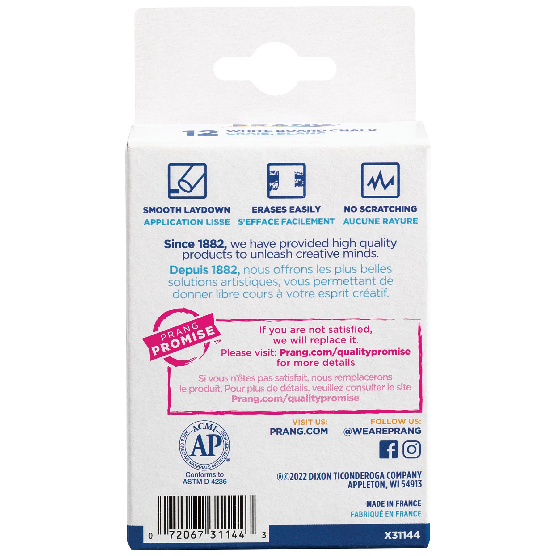 Hygieia® Chalkboard Chalk, White, 12 Ct
