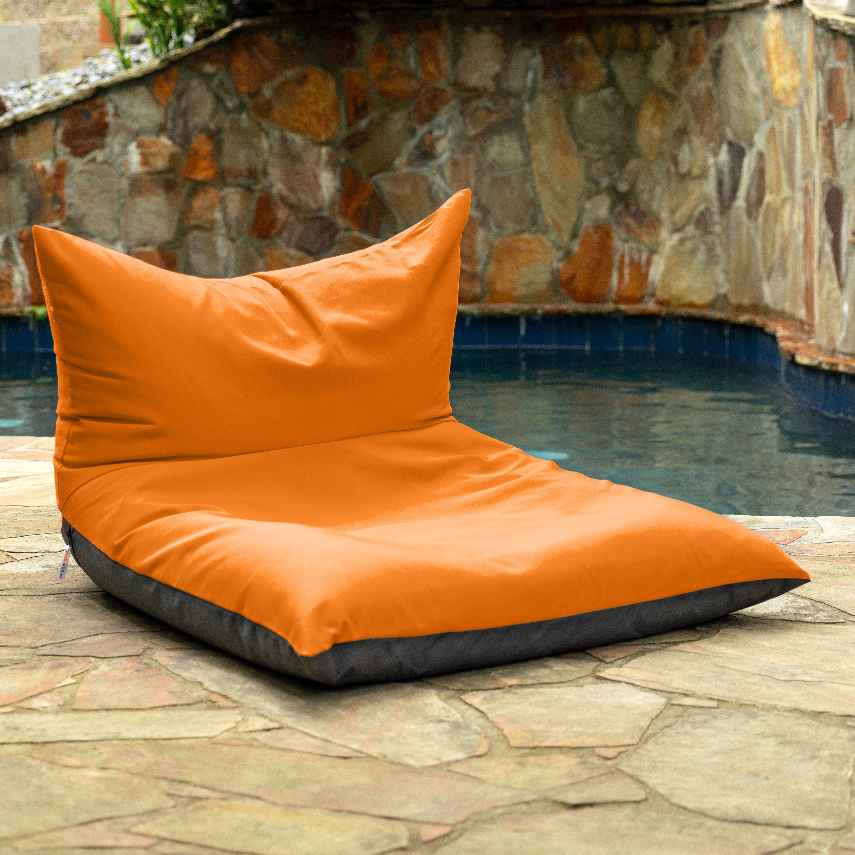 Jaxx Finster Outdoor Bean Bag Lounge Chair - Sunbrella Tangerine