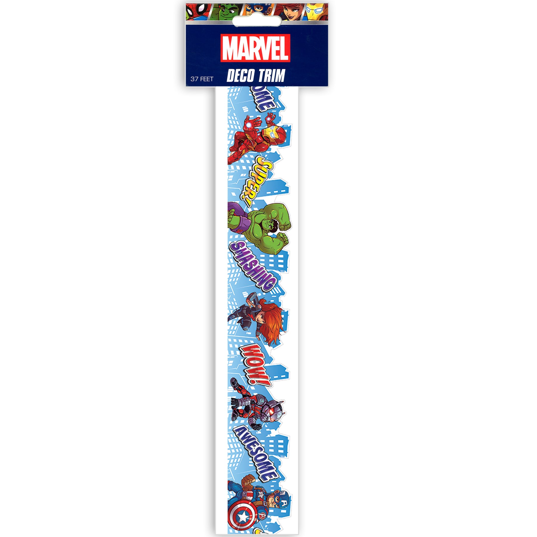 Marvel™ Super Hero Adventure City Scape Deco Trim® Extra Wide Die Cut, 37 Feet