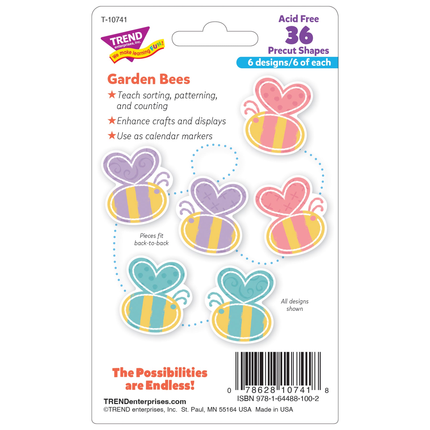Garden Bees Mini Accents Variety Pack, 36 Count