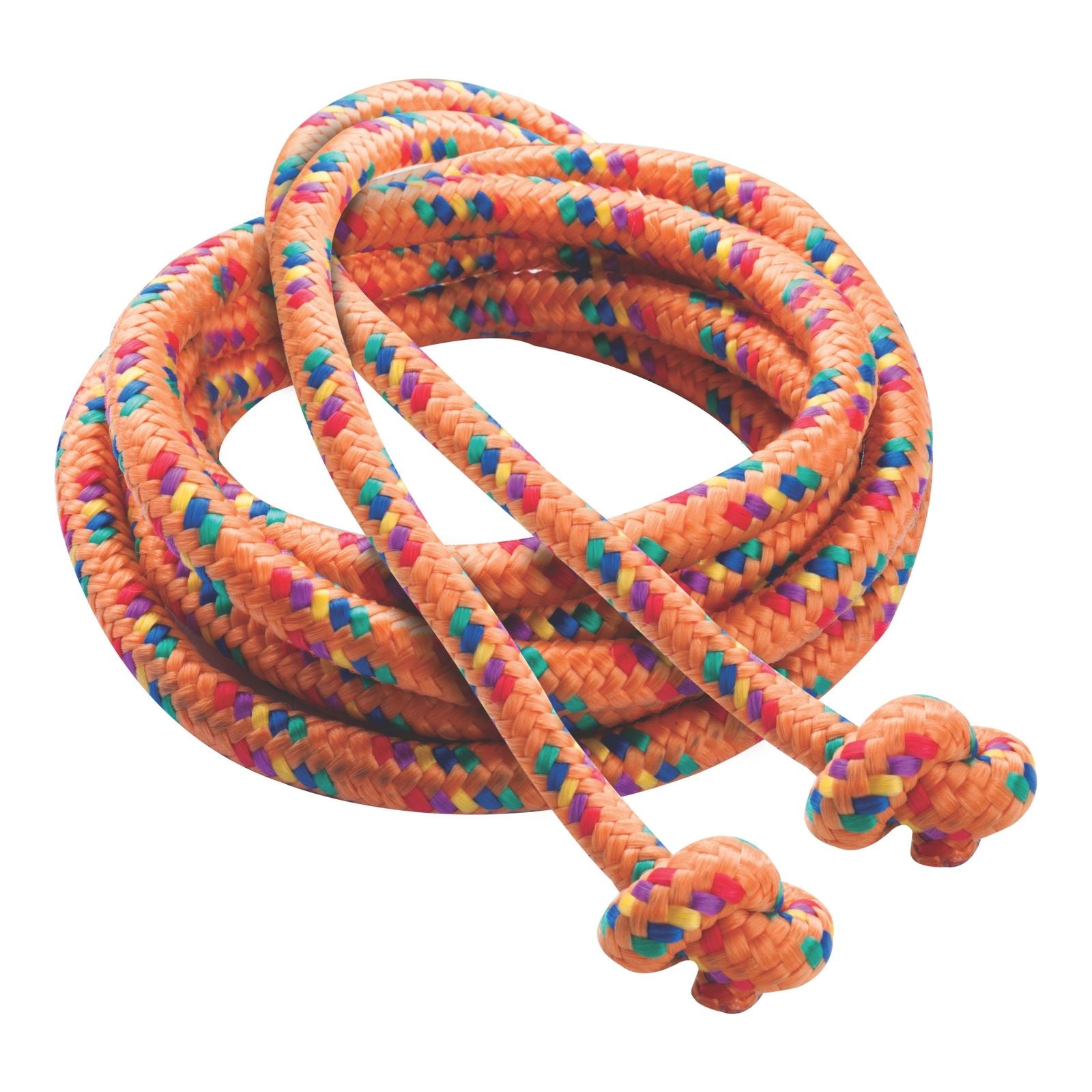 Braided Nylon Jump Rope, Assorted Colors, 8' Length, Pack of 6