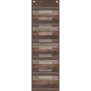 Dark Wood 10 Pocket File Storage Pocket Chart (14" x 58")