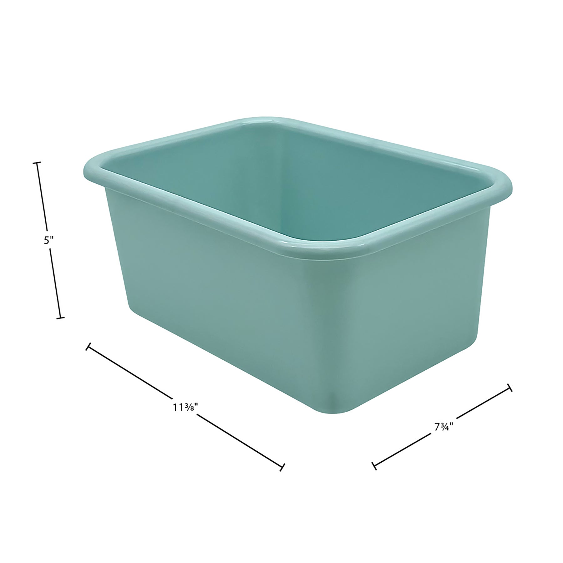 Small Plastic Storage Bin, Calming Blue