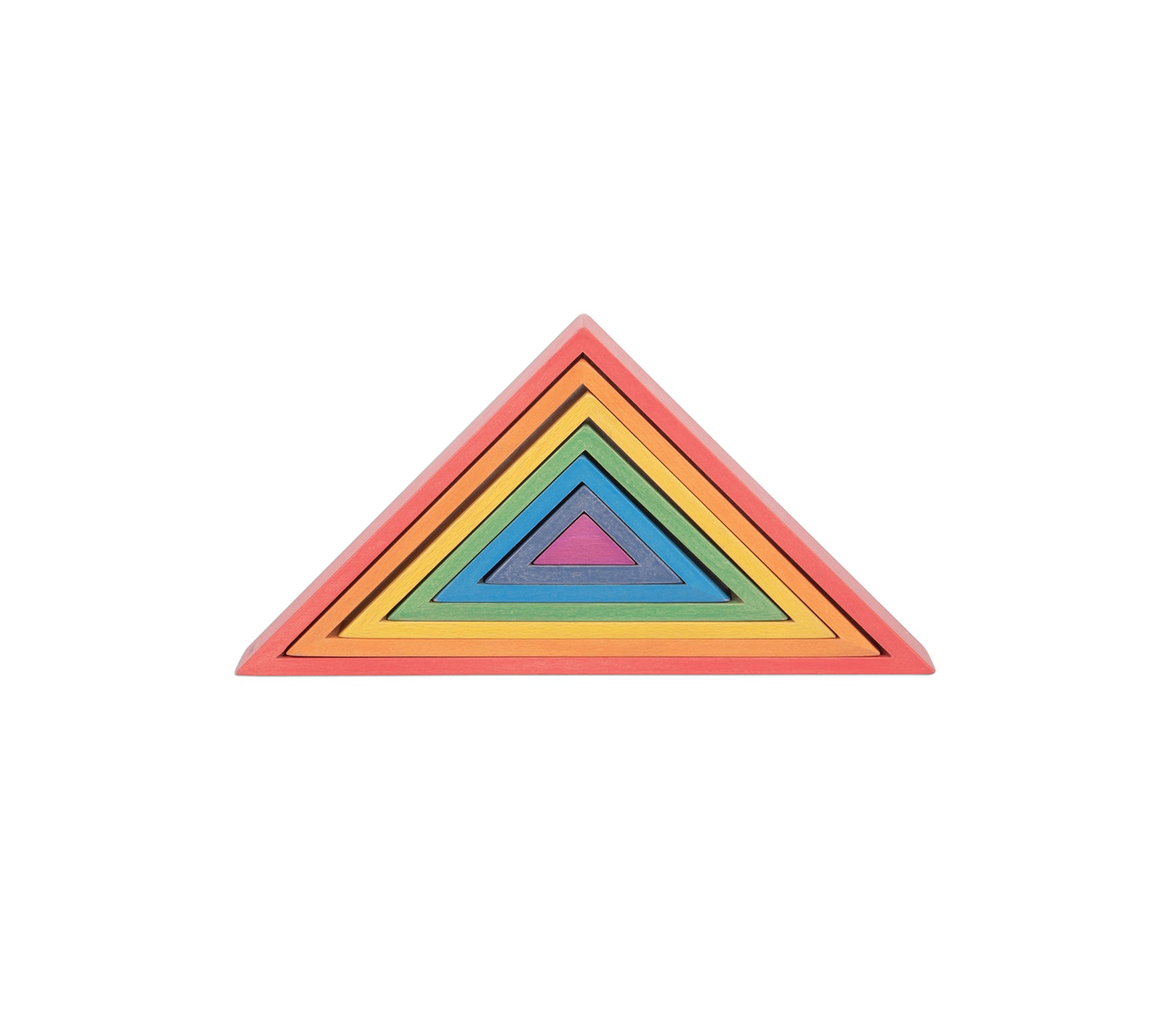 Wooden Rainbow Architect Triangles - Set of 7