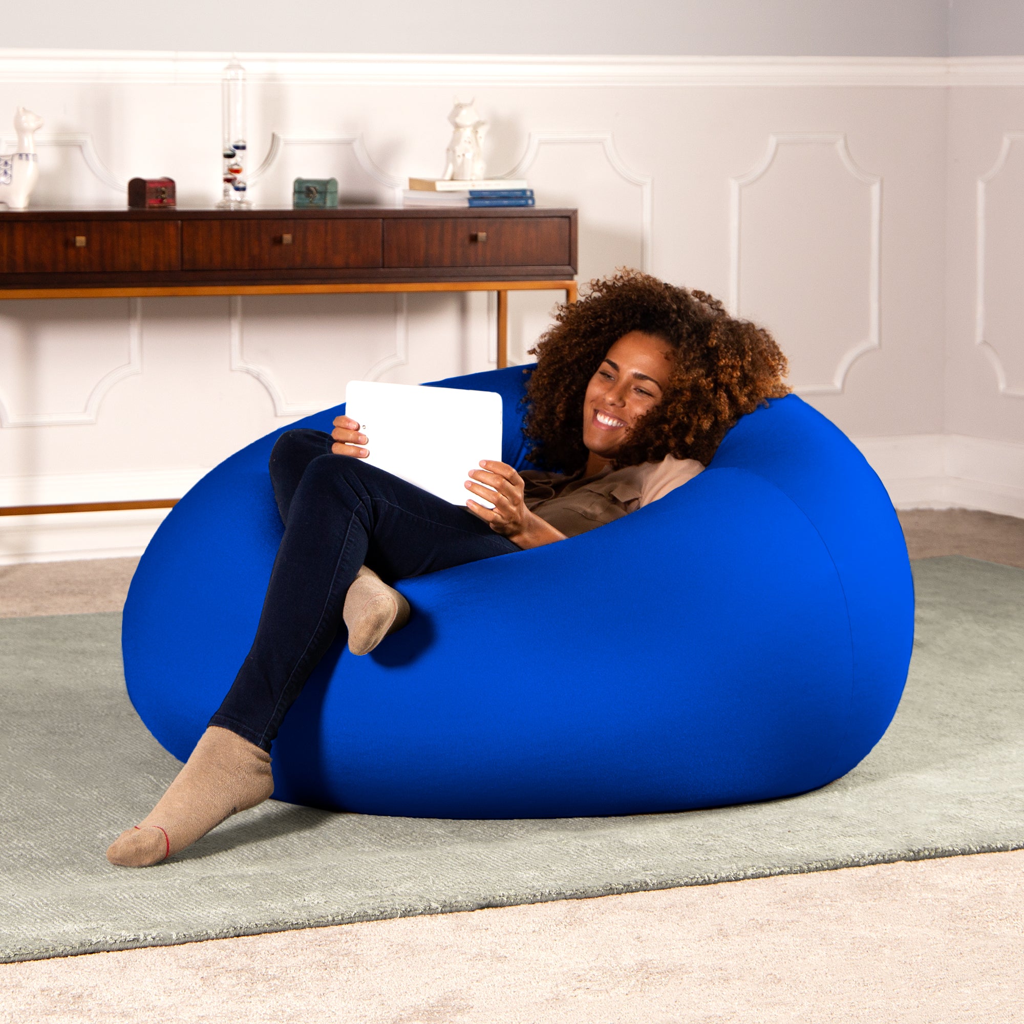Nimbus Spandex Bean Bag Chair, Large, Royal Blue
