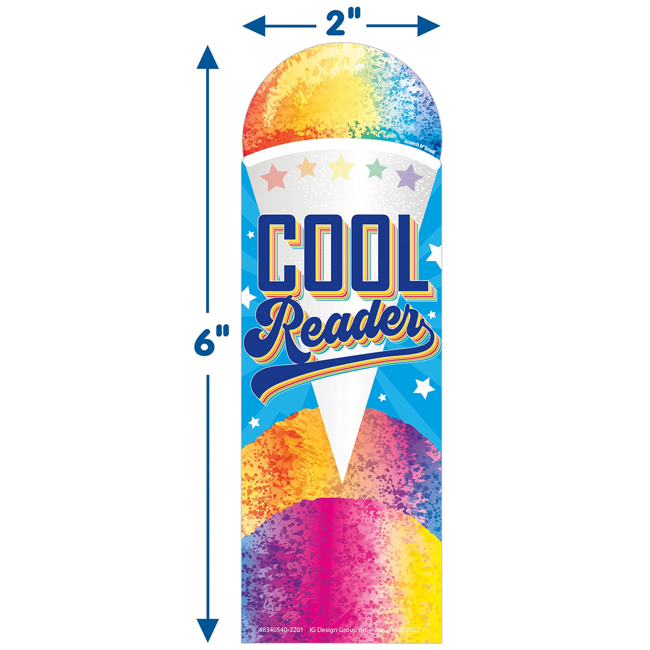 Cool Reader Snow Cone Scented Bookmarks, Pack of 24
