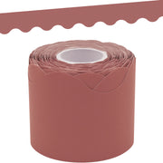 Deep Rose Scalloped Rolled Border Trim, 50 Feet