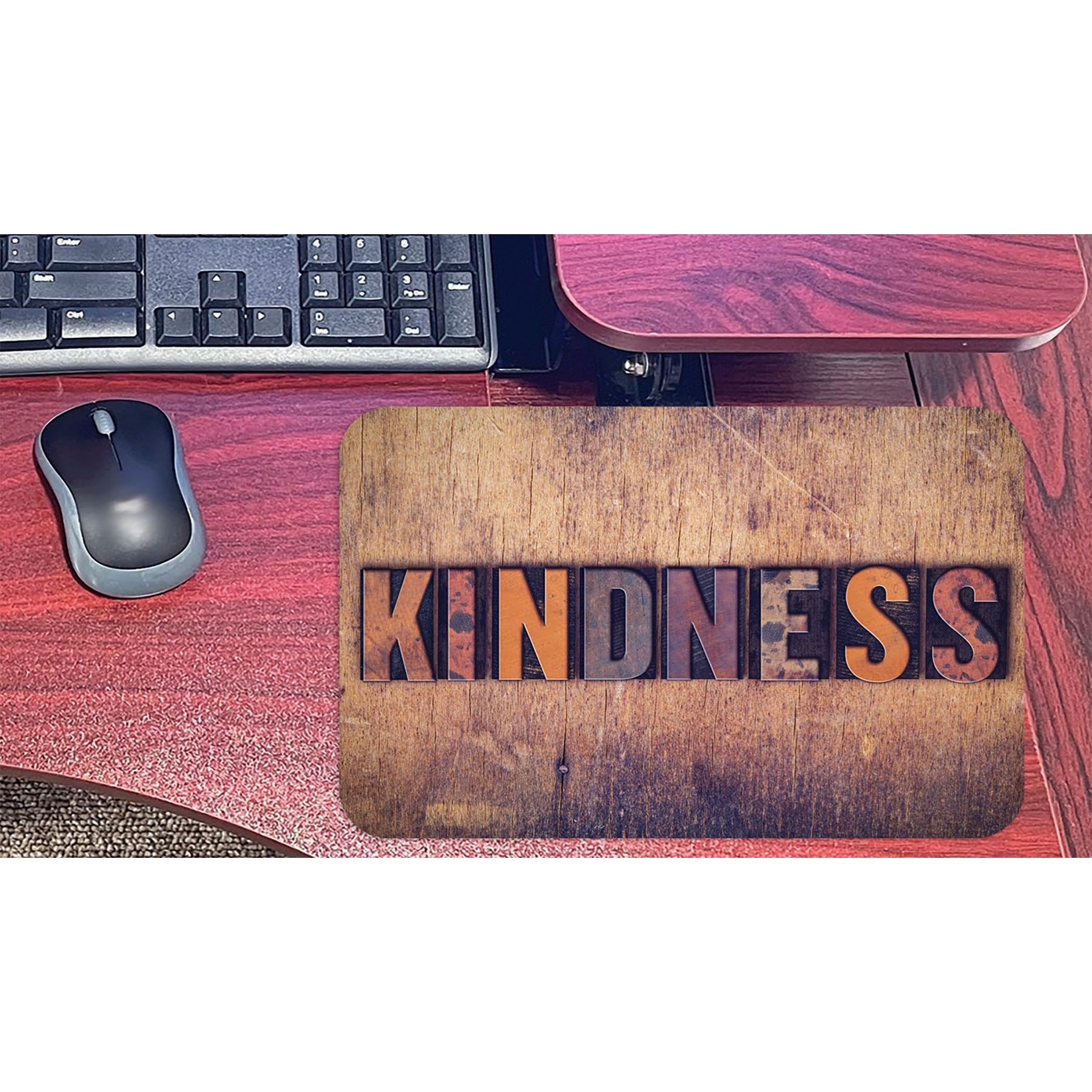 The Original Fun Mat® Computer Mouse Pad, 11.75x8 in, Kindness, Letterpress