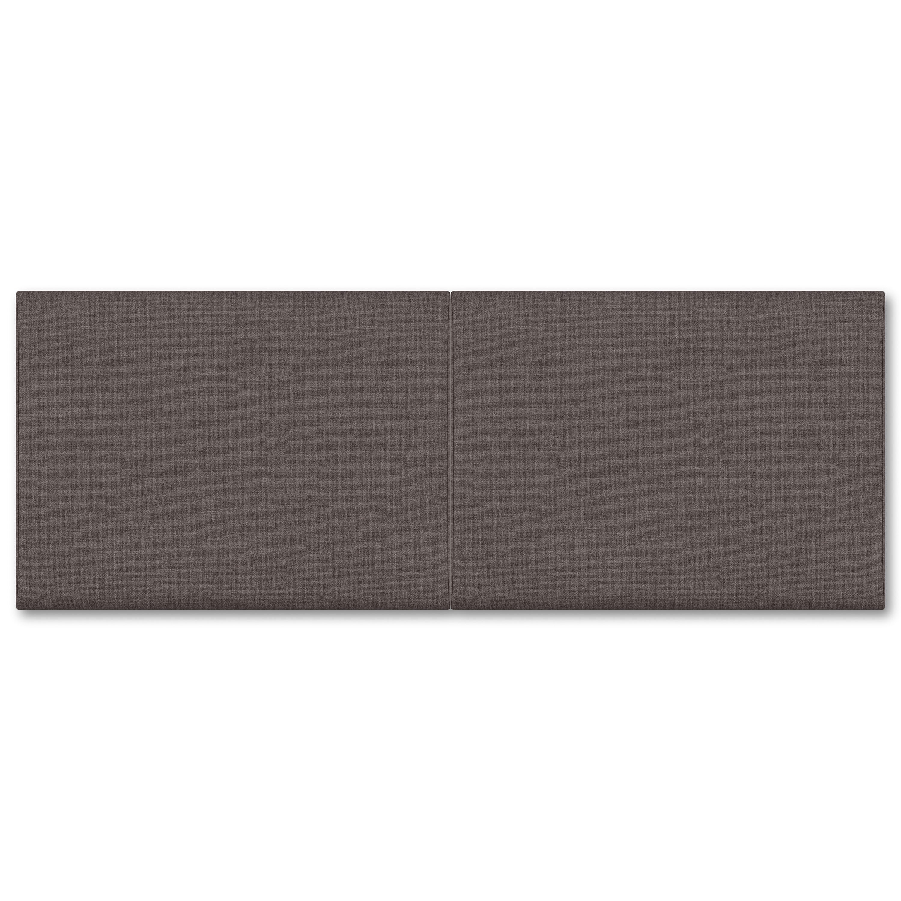 Jaxx Panelist Modern Padded Headboard- Set of 2 Wall Mounted Panels (Each 22.5" x 30")- Queen Double Tall, Microvelvet Amber Gold