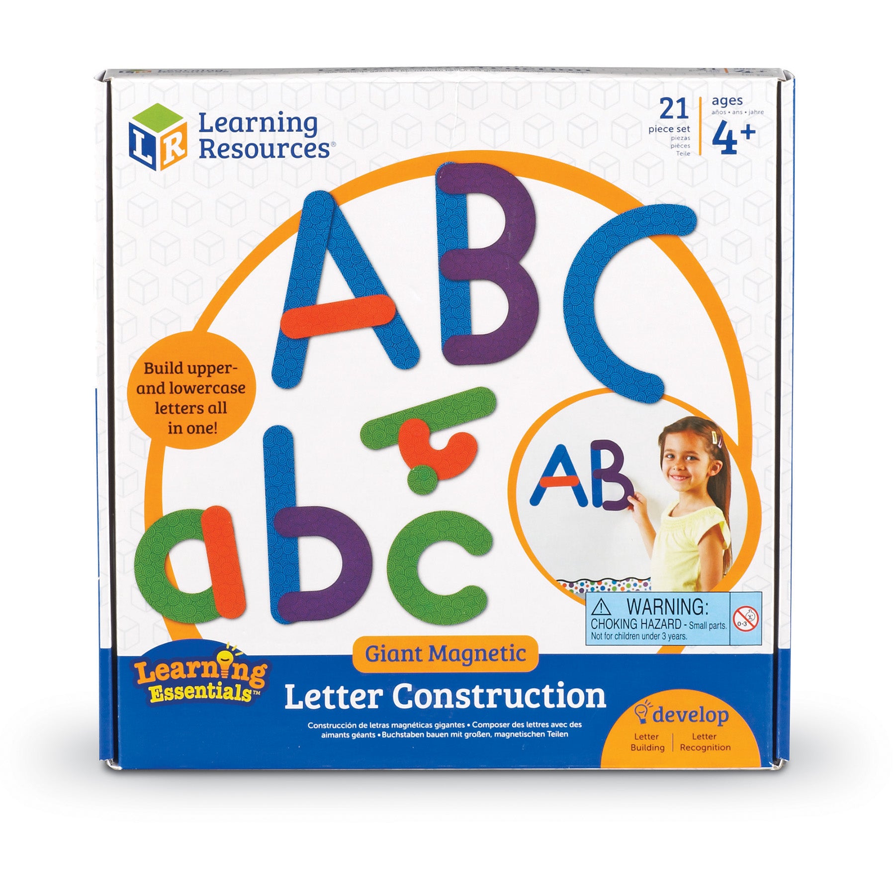 Giant Magnetic Letter Construction, 21-Piece Set