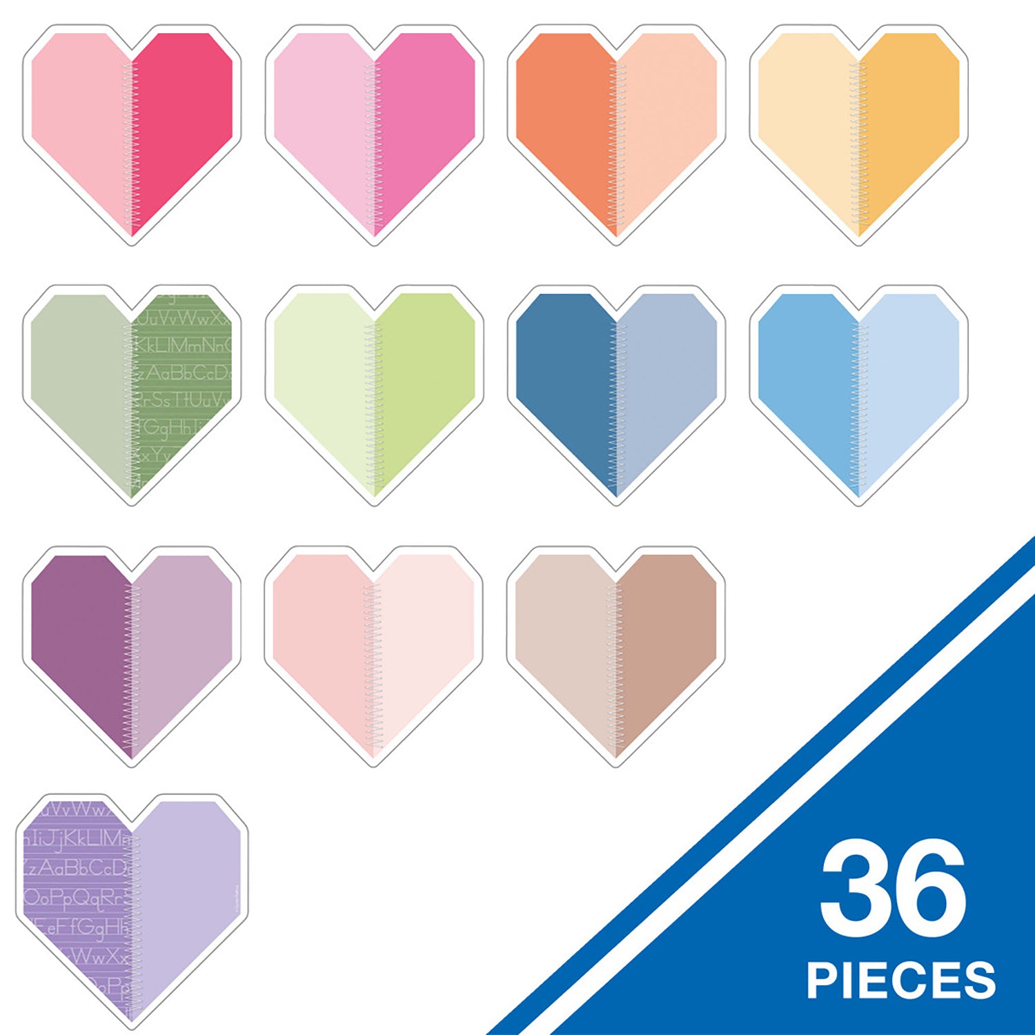 Crafty and Cool Handmade Hearts Cutouts, Pack of 36