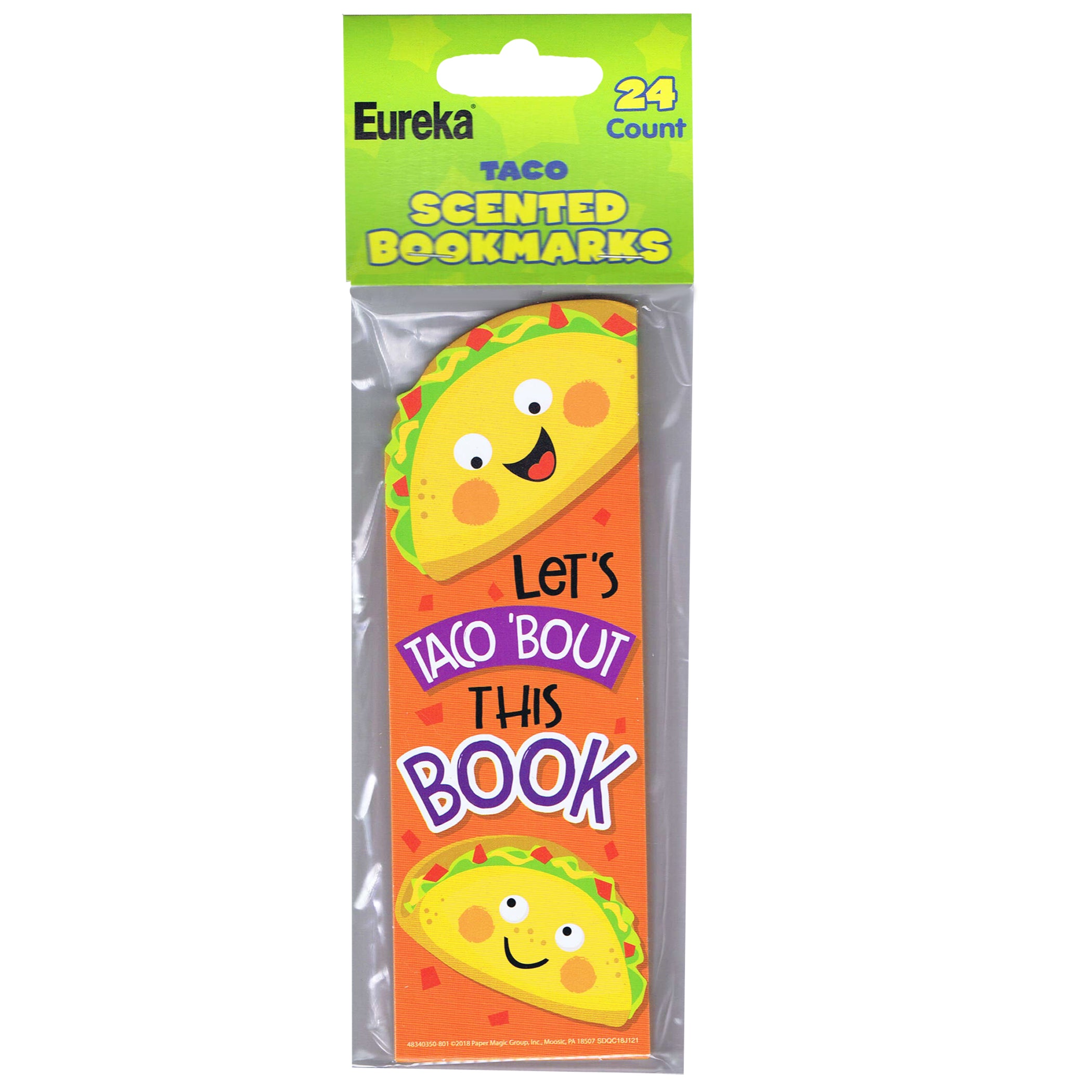 Taco Scented Bookmarks, Pack of 24