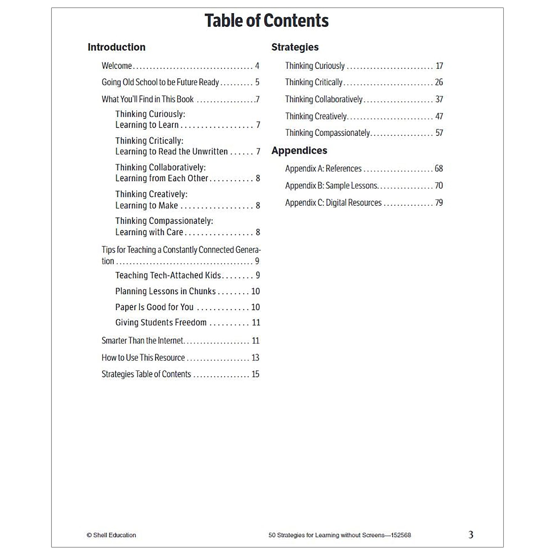 50 Strategies for Learning without Screens