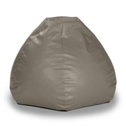 Atrium Collection Pazi Pod - Designer Foam Bean Bag Chair for Home Theaters, Offices, Schools, Reception & Waiting Rooms - Faux Leather - Gun Metal