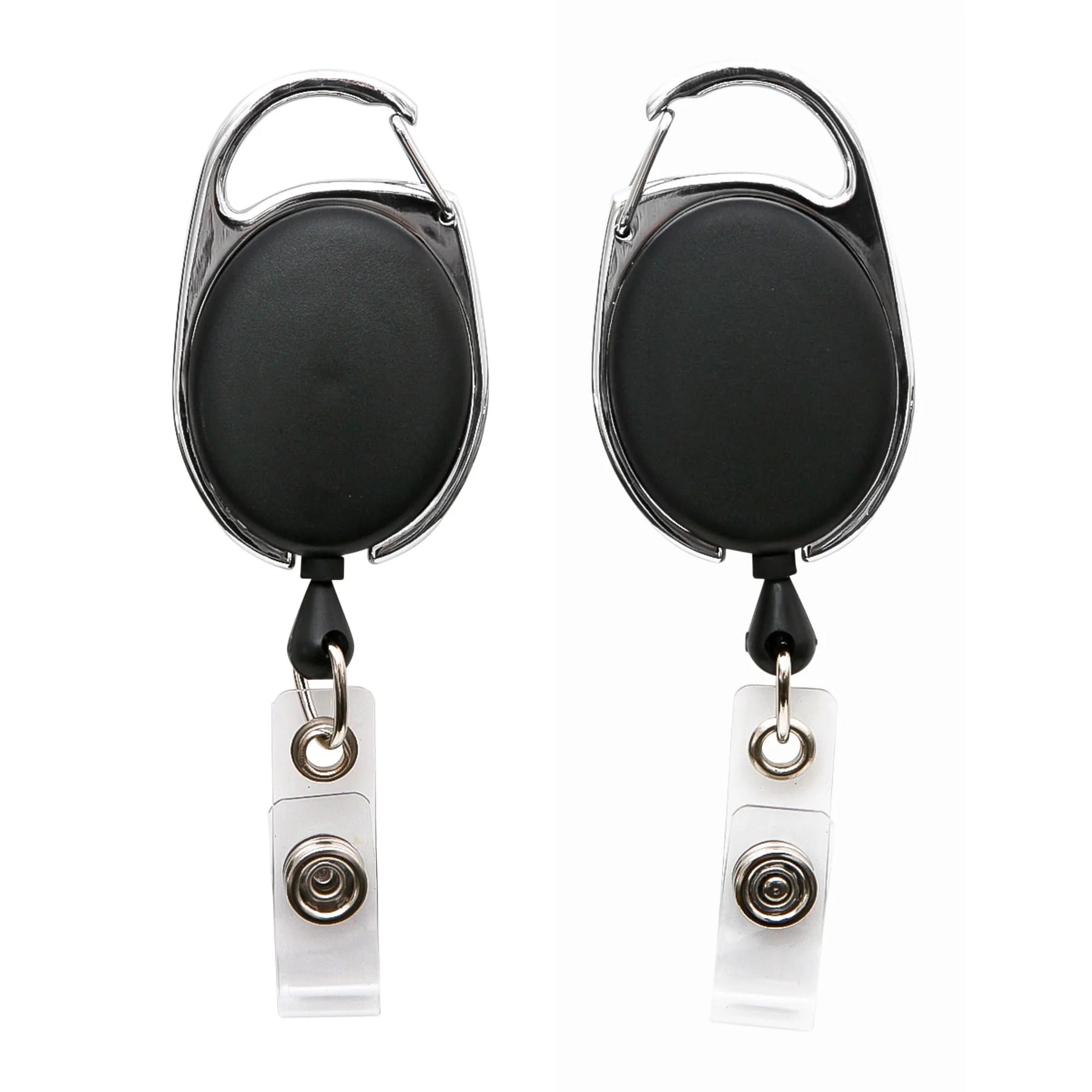 Quick Clip Oval ID Badge Reel, Black