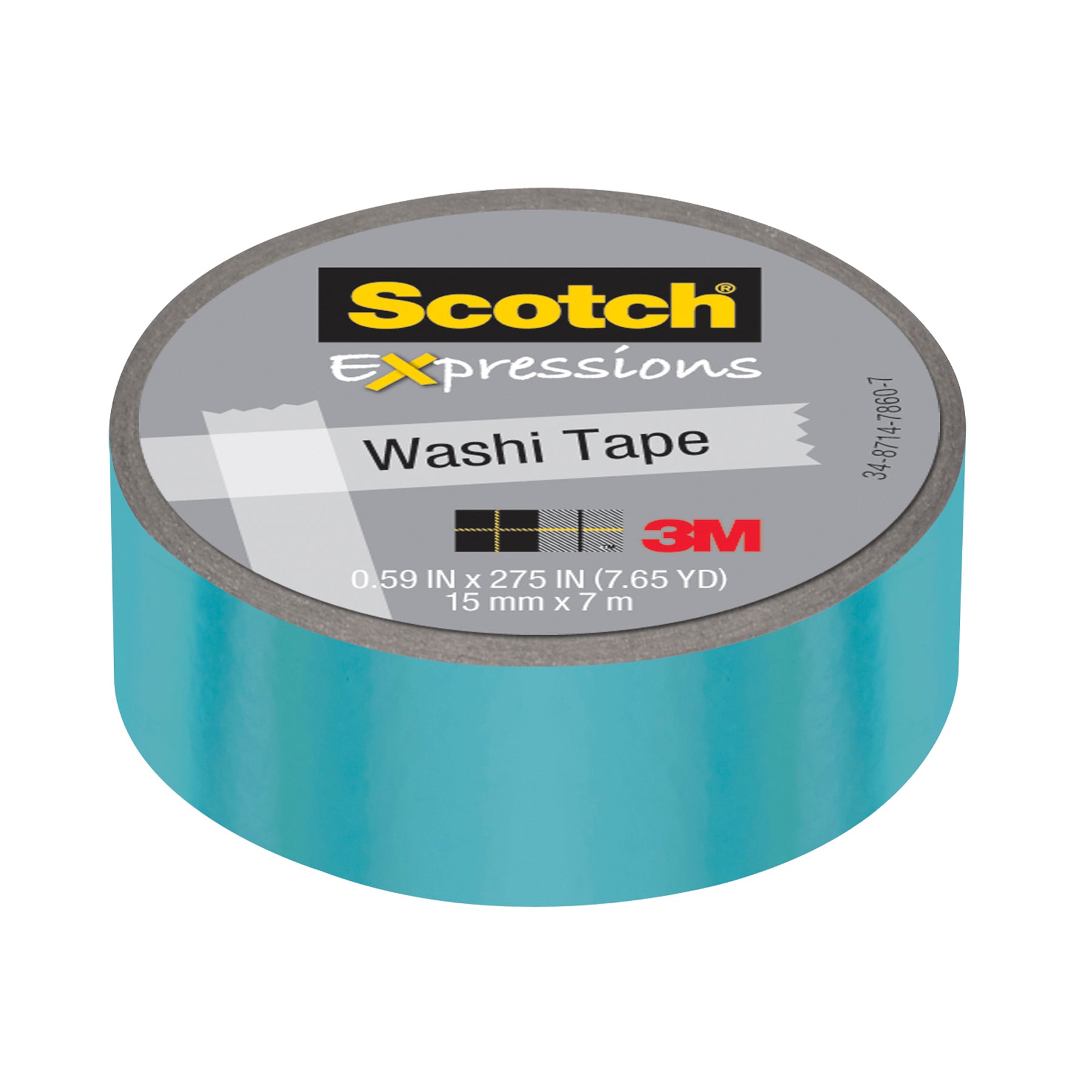 Expressions Washi Tape, .59" x 275", Iridescent Blue