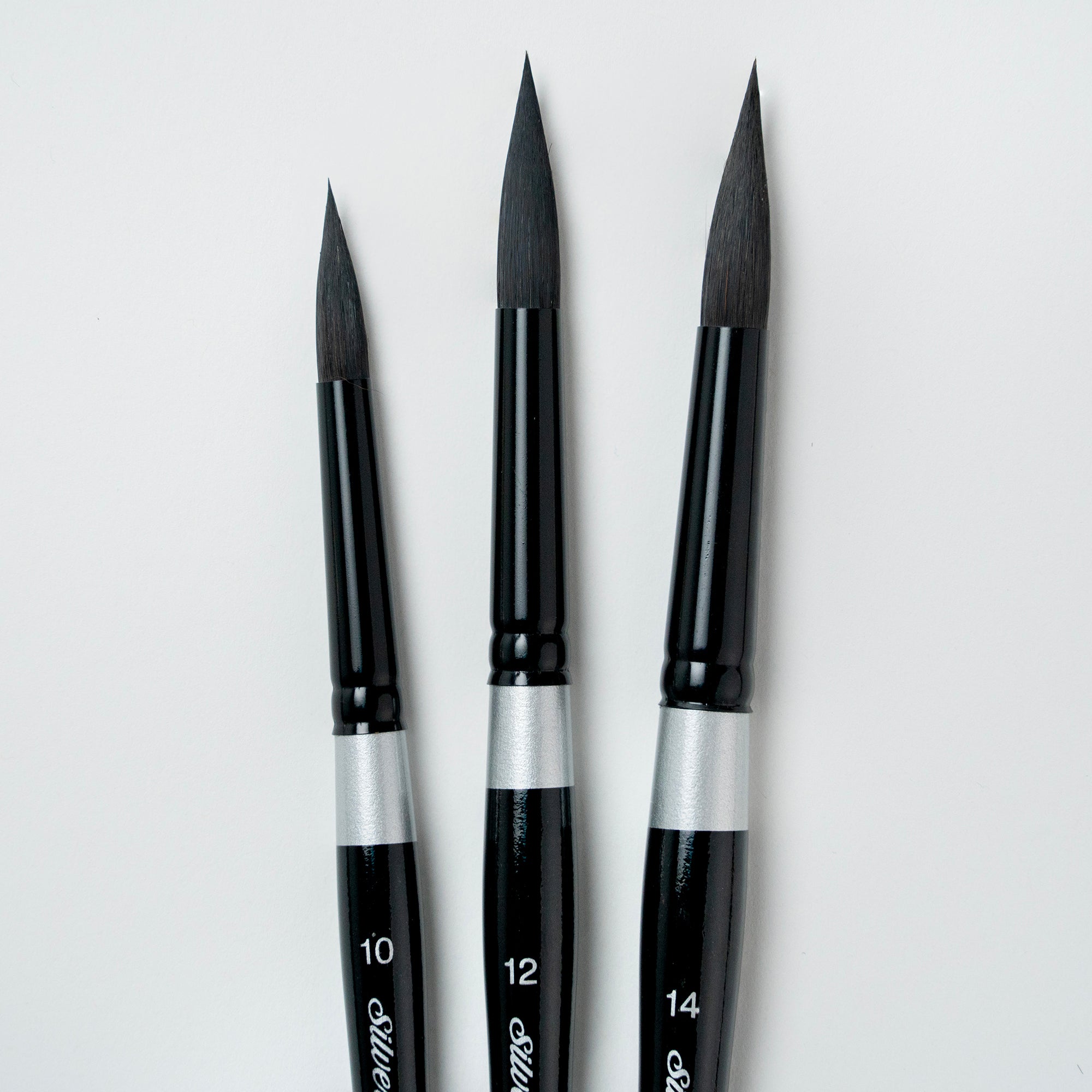 Black Velvet Large Round Brushes, Set of 3